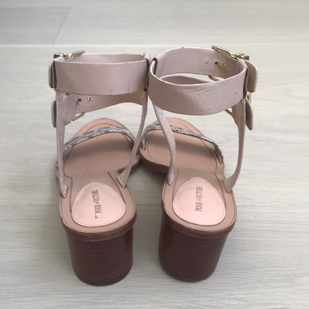 Pour La Victoire Heeled Snake Print Sandals - Picture 2 of 3